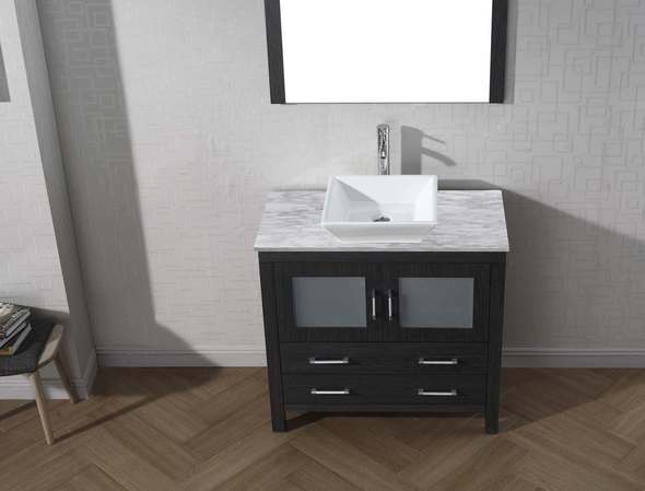 single sink vanity 30 inches Virtu Bathroom Vanity Set Dark Modern