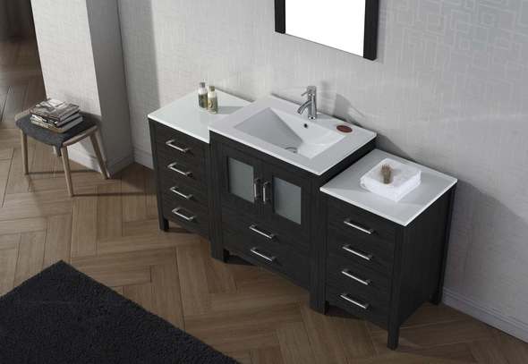 restroom cabinets Virtu Bathroom Vanity Set Dark Modern