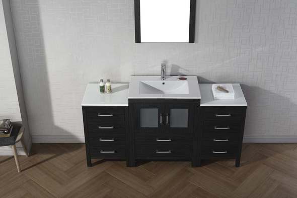 restroom cabinets Virtu Bathroom Vanity Set Dark Modern