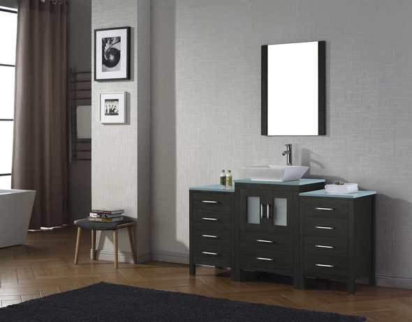white oak bathroom vanity Virtu Bathroom Vanity Set Dark Modern