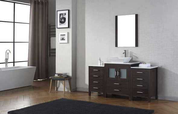 affordable modern bathroom vanities Virtu Bathroom Vanity Set Dark Modern