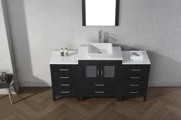 floating vanity design Virtu Bathroom Vanity Set Dark Modern