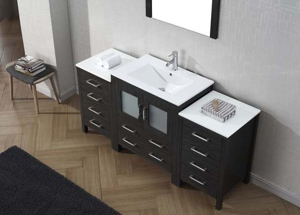 custom made bathroom vanity Virtu Bathroom Vanity Set Dark Modern