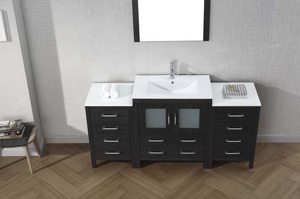 custom made bathroom vanity Virtu Bathroom Vanity Set Dark Modern
