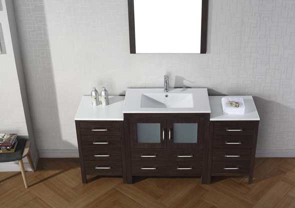 twin sink vanity unit Virtu Bathroom Vanity Set Dark Modern