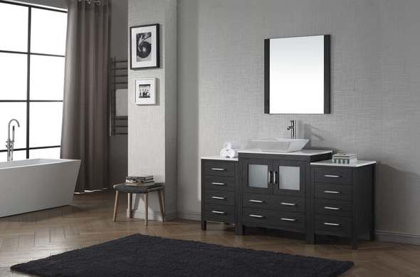 small single bathroom vanity Virtu Bathroom Vanity Set Dark Modern