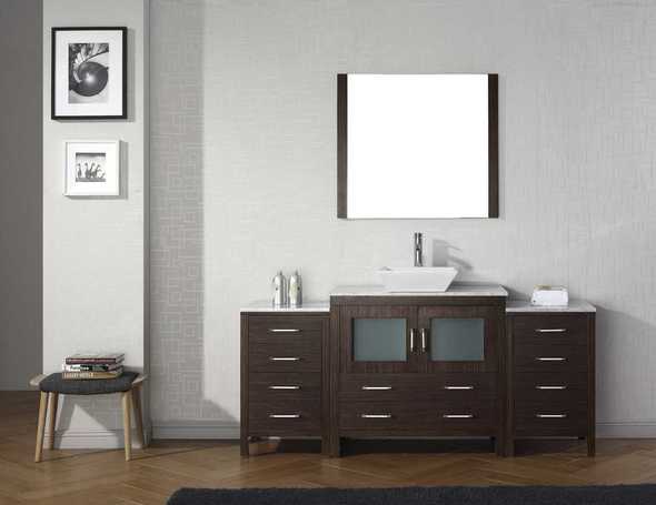 small sink with cabinet Virtu Bathroom Vanity Set Dark Modern