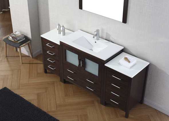 60 vanity with top Virtu Bathroom Vanity Set Dark Modern