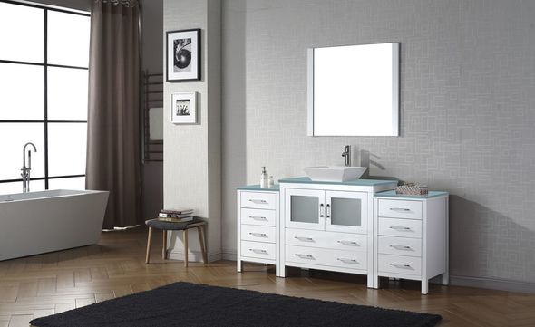 vanity unit with bowl sink Virtu Bathroom Vanity Set Light Modern