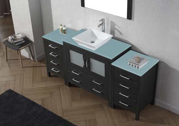 rustic sink cabinet Virtu Bathroom Vanity Set Dark Modern