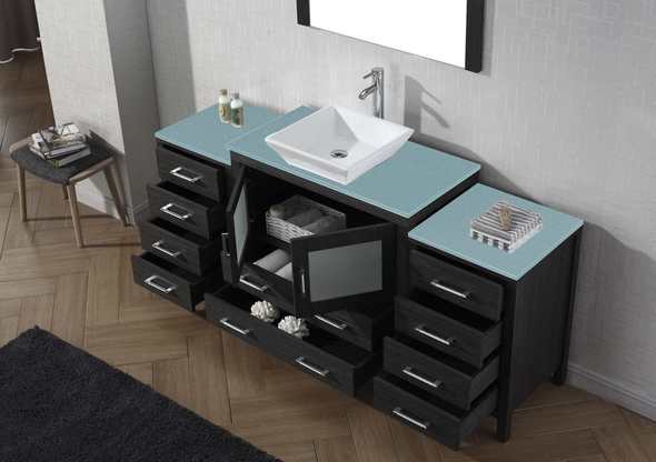 rustic sink cabinet Virtu Bathroom Vanity Set Dark Modern