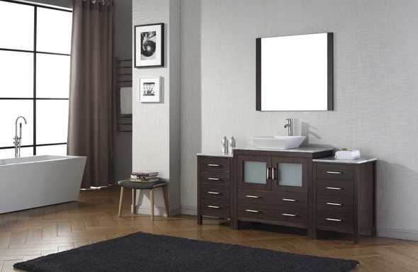 small powder room vanity ideas Virtu Bathroom Vanity Set Dark Modern