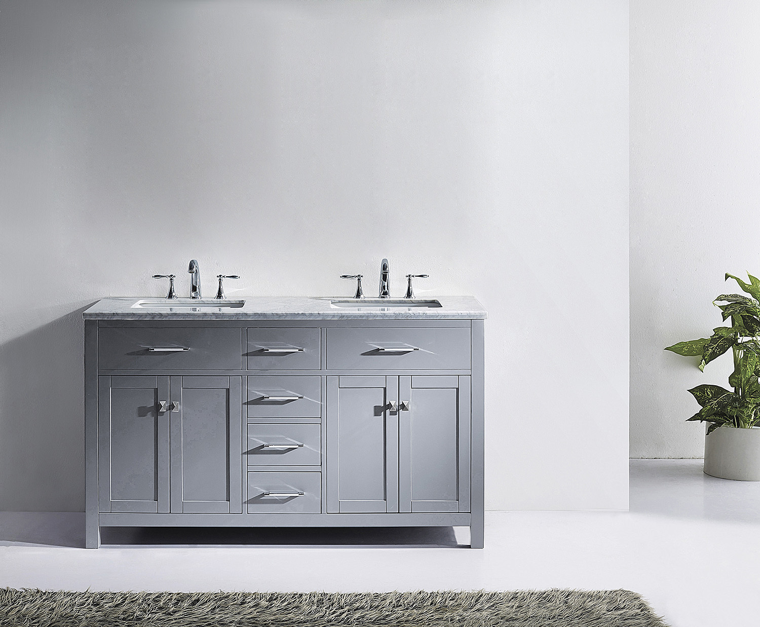 70 inch double sink vanity Virtu Bathroom Vanity Set Medium Transitional
