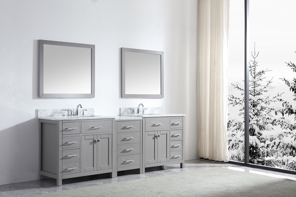 two sink vanity top Virtu Bathroom Vanity Set Light Transitional