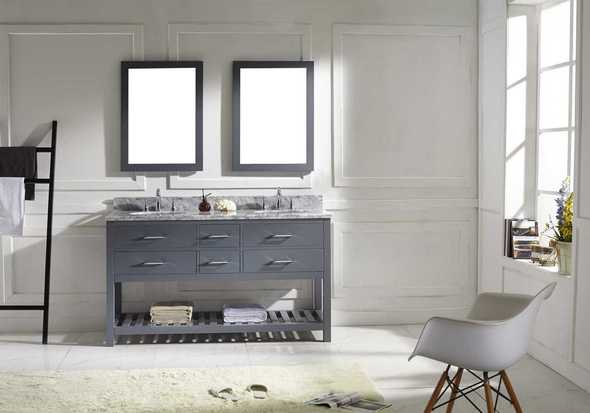 free standing double vanity Virtu Bathroom Vanity Set Medium Transitional