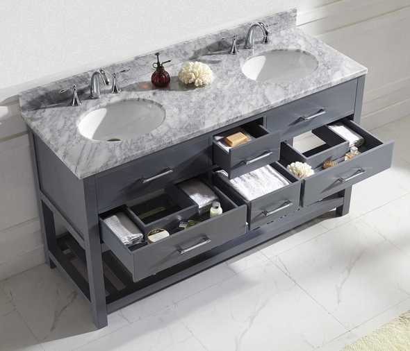 50 double sink vanity Virtu Bathroom Vanity Set Medium Transitional