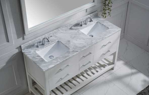double sink vanity with top Virtu Bathroom Vanity Set Light Transitional