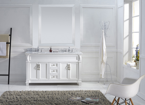 rustic sink cabinet Virtu Bathroom Vanity Set Light Transitional