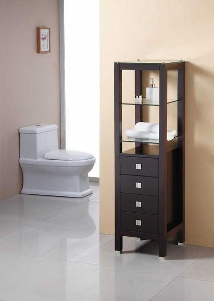 bathroom double basin cabinets Virtu Linen Cabinet Dark Modern