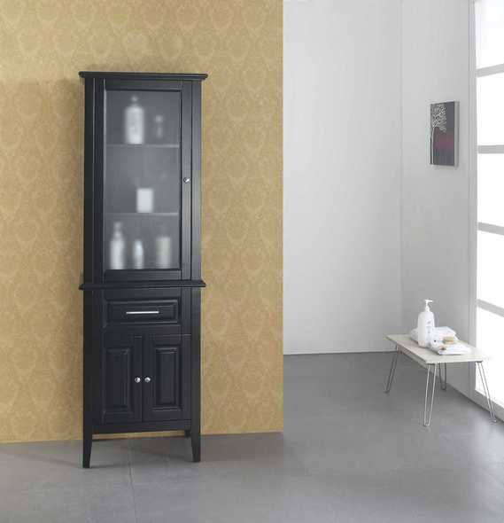 floating bathroom shelf for sink Virtu Linen Cabinet Dark Modern