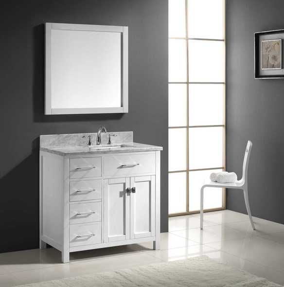 white bathroom vanity set Virtu Bathroom Vanity Set Light Transitional