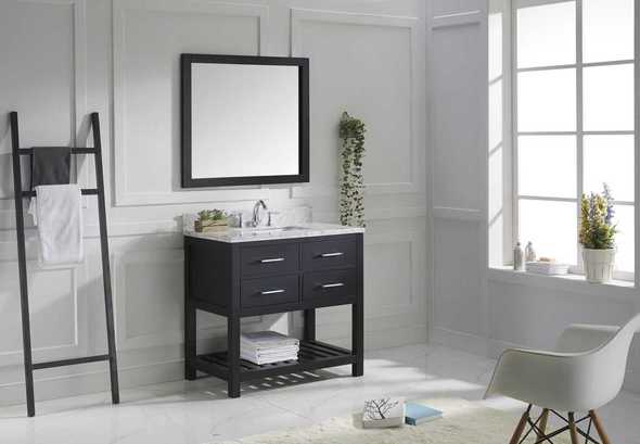 single sink vanity 30 inches Virtu Bathroom Vanity Set Dark Transitional