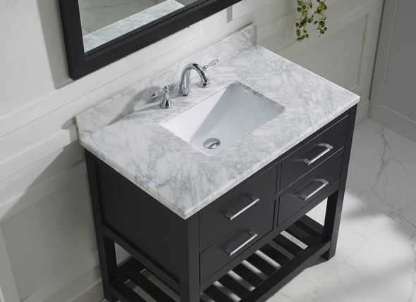 single sink vanity 30 inches Virtu Bathroom Vanity Set Dark Transitional