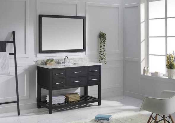 small vanity unit with basin Virtu Bathroom Vanity Set Dark Transitional