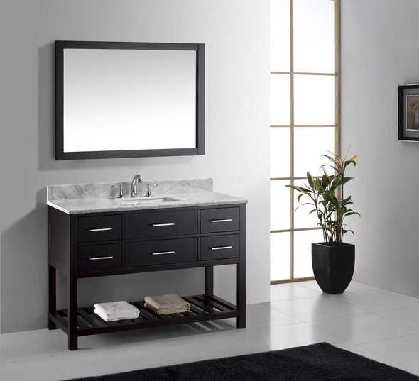 small vanity unit with basin Virtu Bathroom Vanity Set Dark Transitional