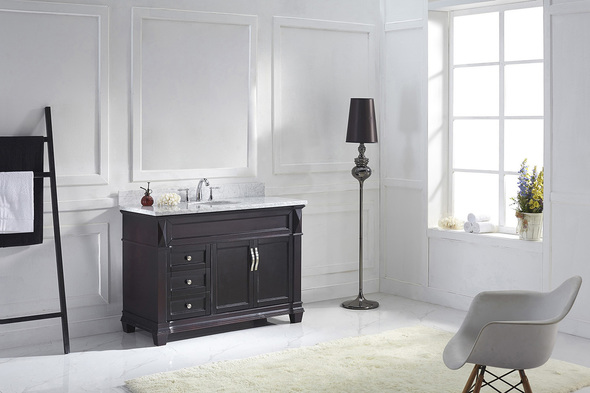 small bathroom sinks with storage Virtu Bathroom Vanity Set Dark Transitional