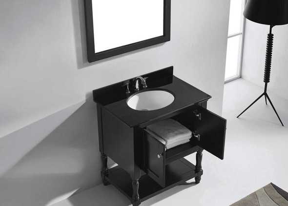 modern wood vanity bathroom Virtu Bathroom Vanity Set Dark Transitional