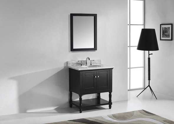rustic wood vanity Virtu Bathroom Vanity Set Dark Transitional