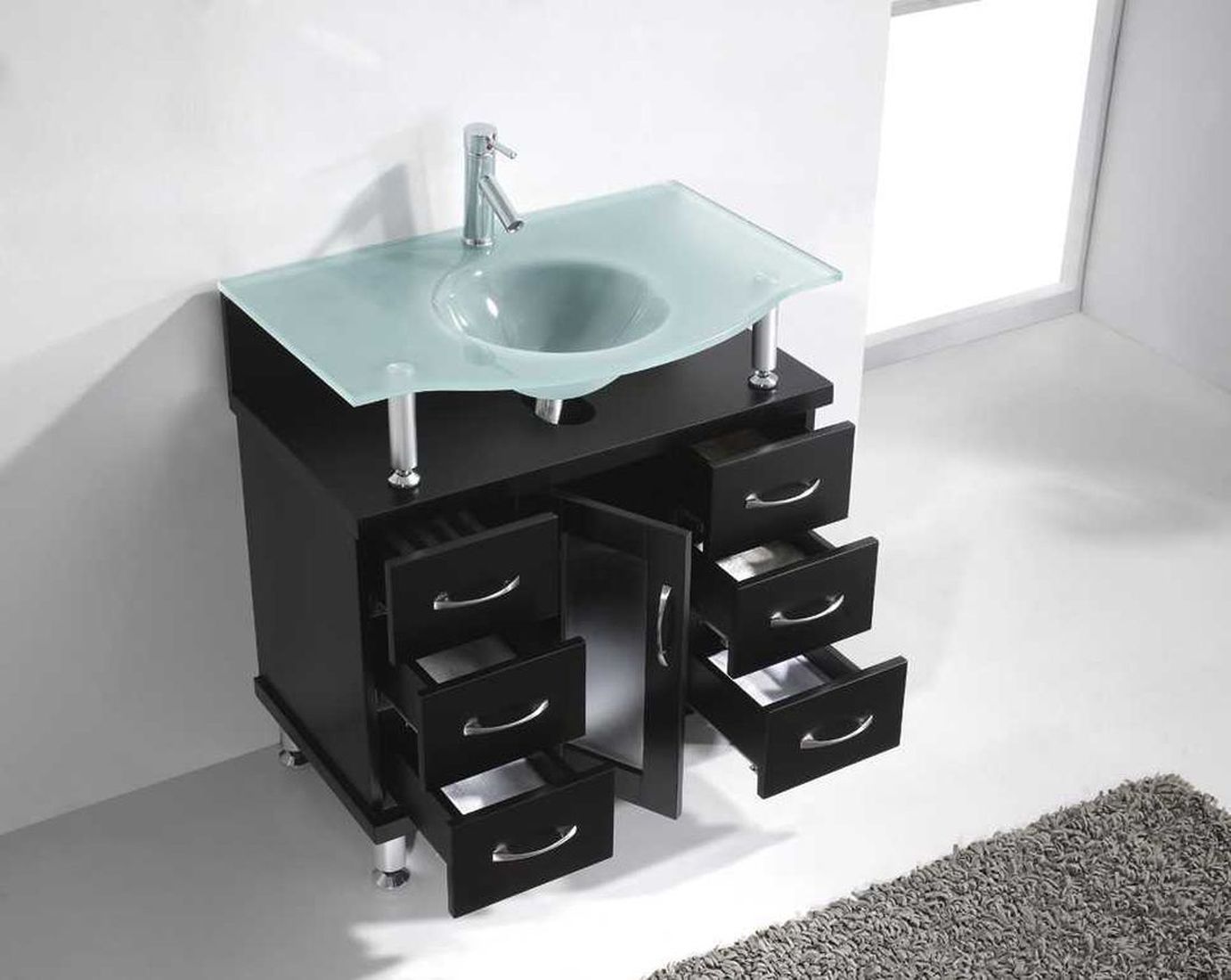 best bathroom furniture Virtu Bathroom Vanity Set Dark Modern