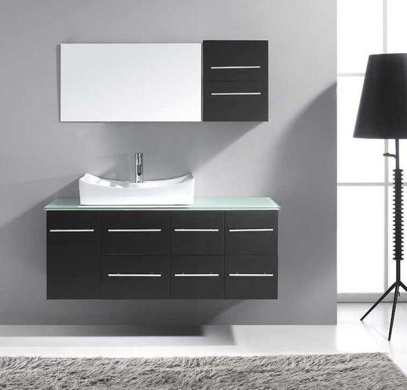 best vanities Virtu Bathroom Vanity Set Dark Modern