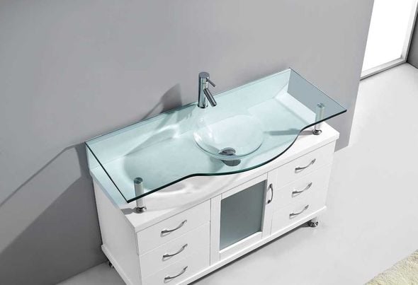 bathroom vanity and cabinet set Virtu Bathroom Vanity Set Light Modern