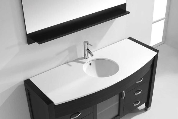 beige bathroom cabinets Virtu Bathroom Vanity Set Dark Modern