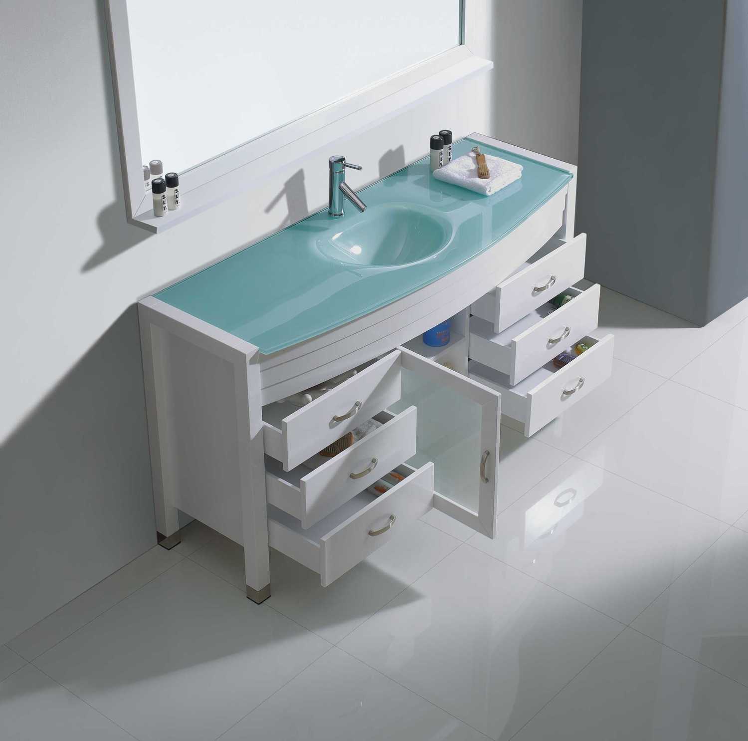 powder room sinks small Virtu Bathroom Vanity Set Light Modern