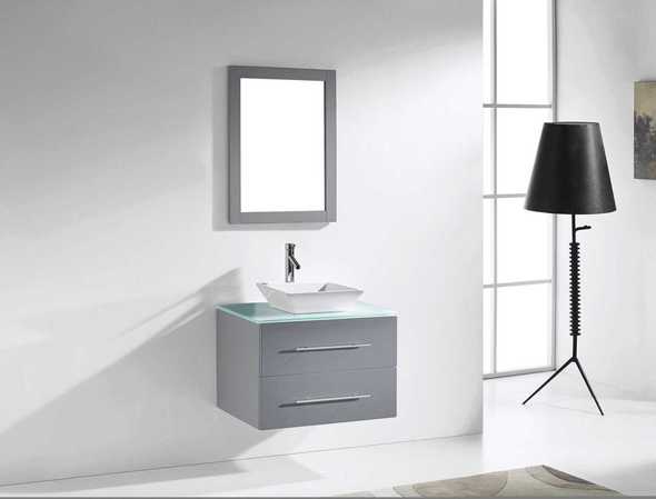 dark wood vanity unit Virtu Bathroom Vanity Set Medium Modern