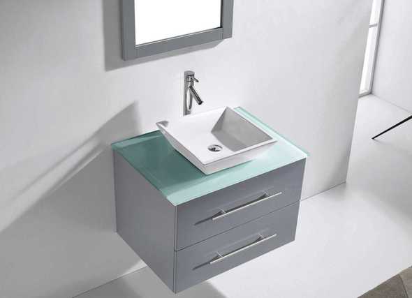 dark wood vanity unit Virtu Bathroom Vanity Set Medium Modern