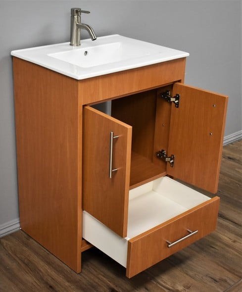 lavatory cabinet Volpa Bathroom Vanities Honey Maple Modern