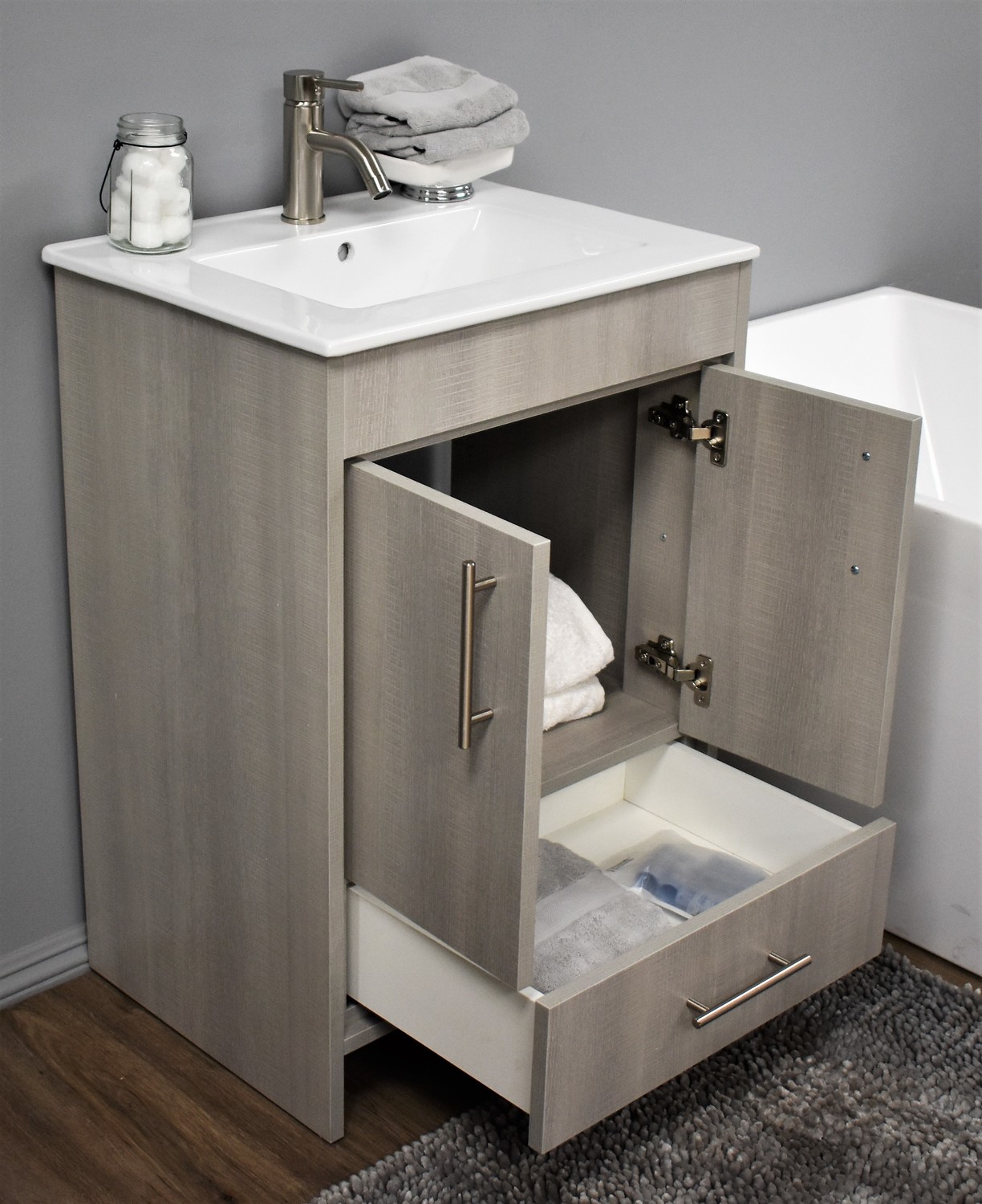 50 vanity Volpa Bathroom Vanities Weathered Grey Modern
