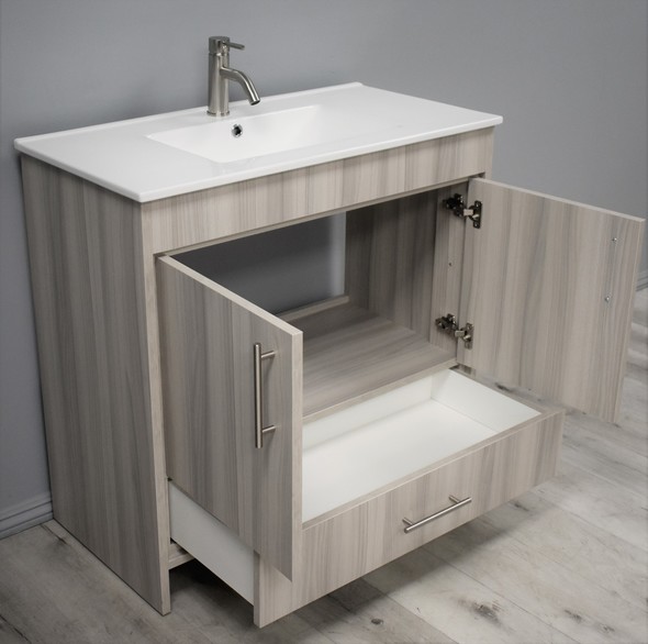 bathroom vanities with tops included Volpa Ash Grey Modern