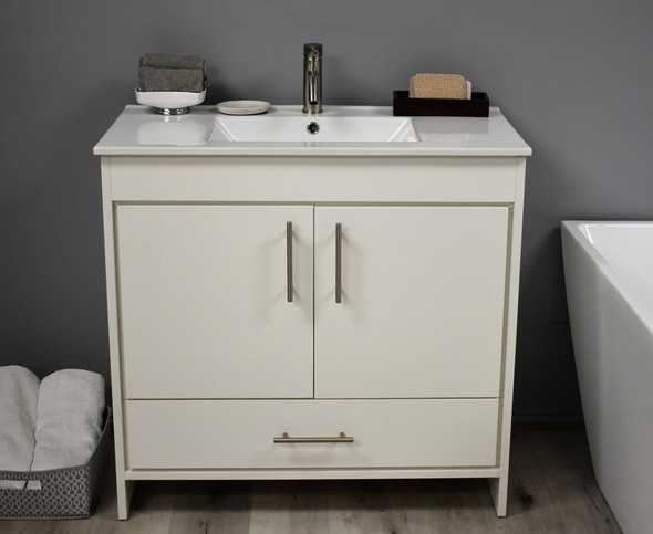 custom made bathroom cabinets Volpa Bathroom Vanities Soft White Modern