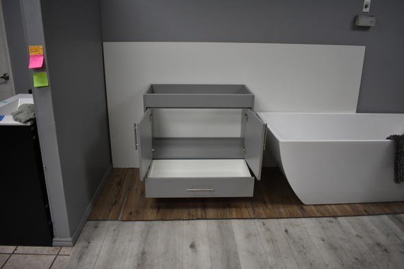 farmhouse wood bathroom vanity Volpa Grey Modern
