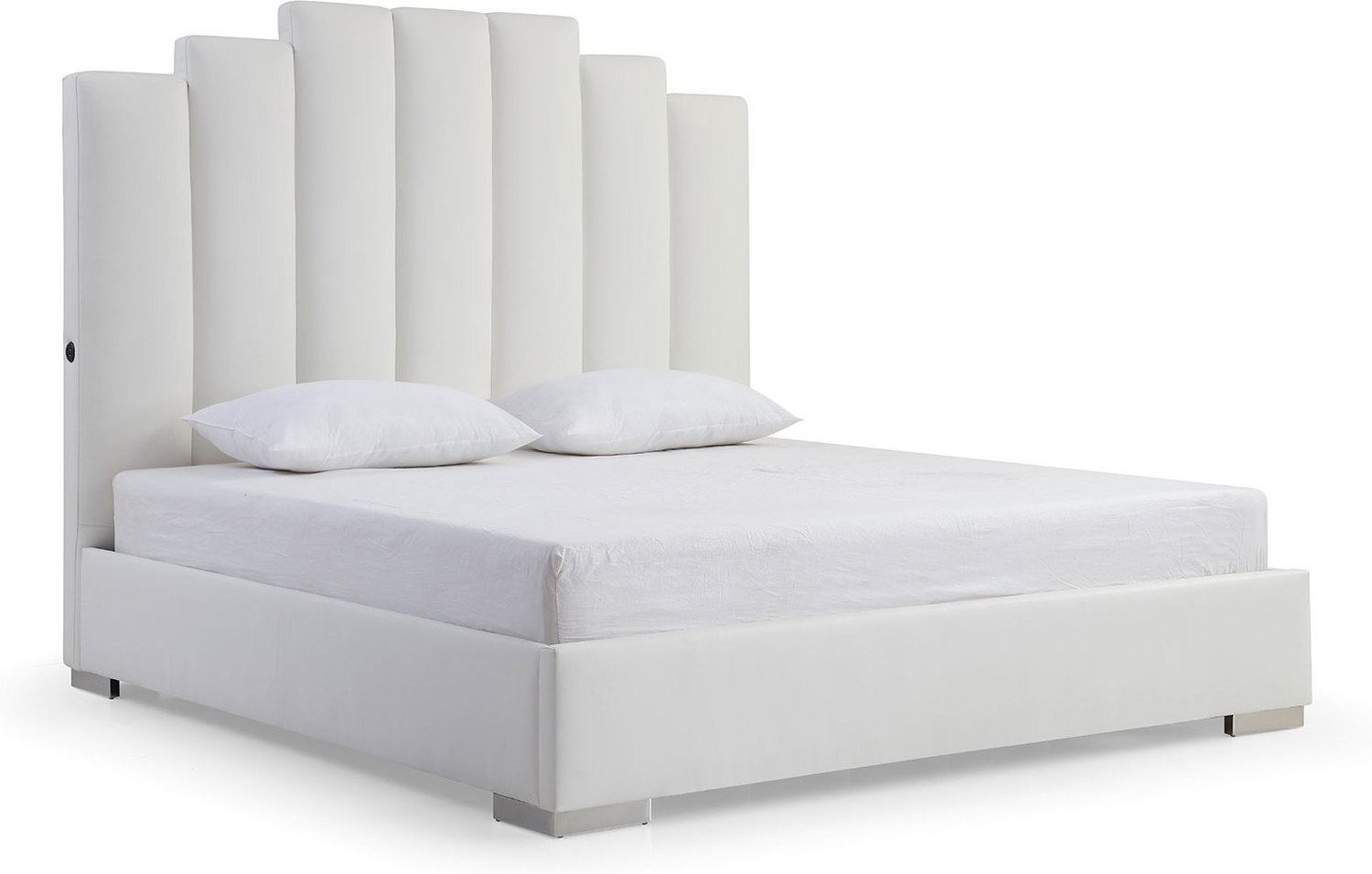low profile platform bed queen WhiteLine Bedroom