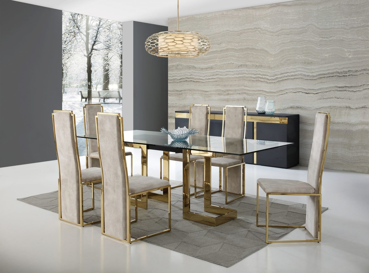 unique dining table and chairs WhiteLine Dining