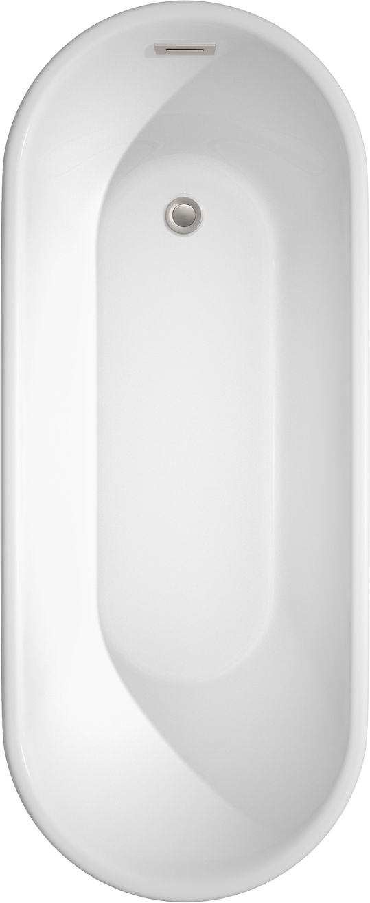 oval tub with shower Wyndham Freestanding Bathtub White