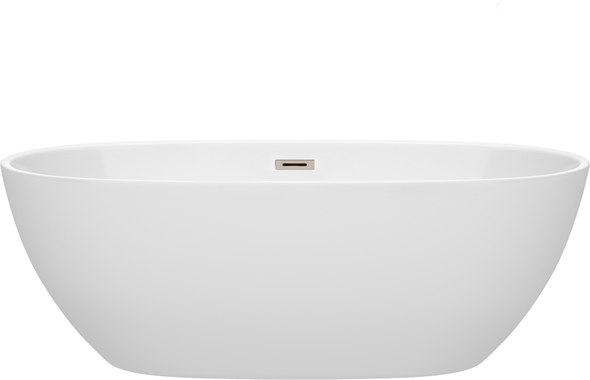 wooden foot soaking tub Wyndham Freestanding Bathtub White