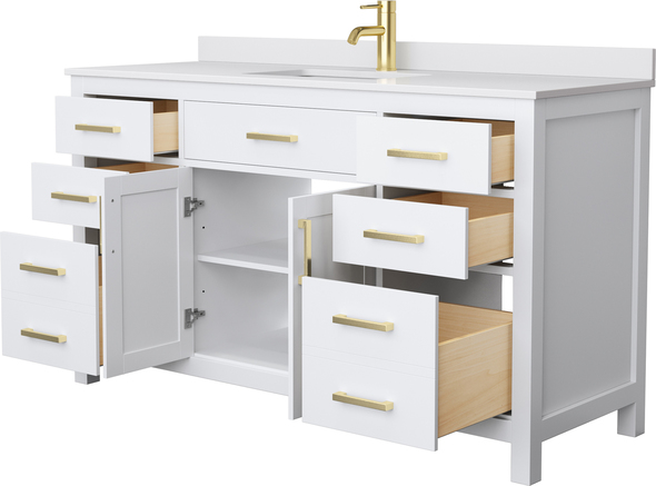60 inch bathroom cabinet Wyndham Vanity Set White Modern