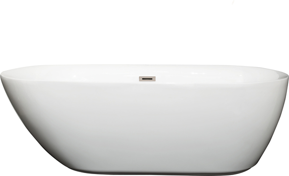 freestanding tub inside shower Wyndham Freestanding Bathtub White